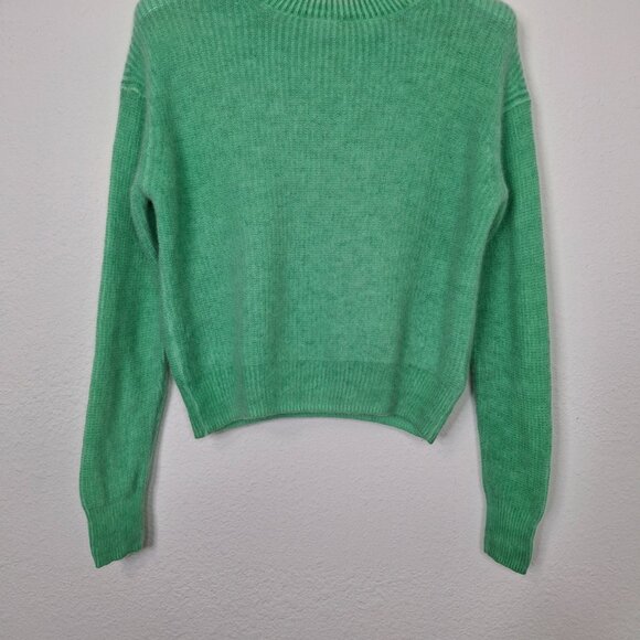 Line 100% Cashmere Sweater Sz M Crop Slouchy Preppy Boho Colorful - Picture 5 of 11